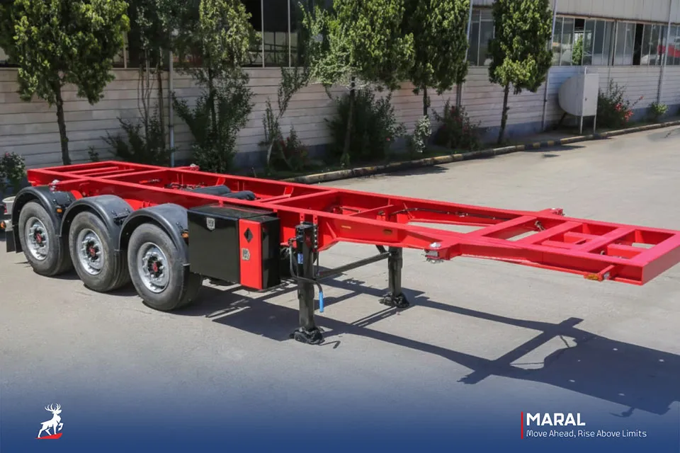 تریلر کانتینر بر 20 فوت سه محور