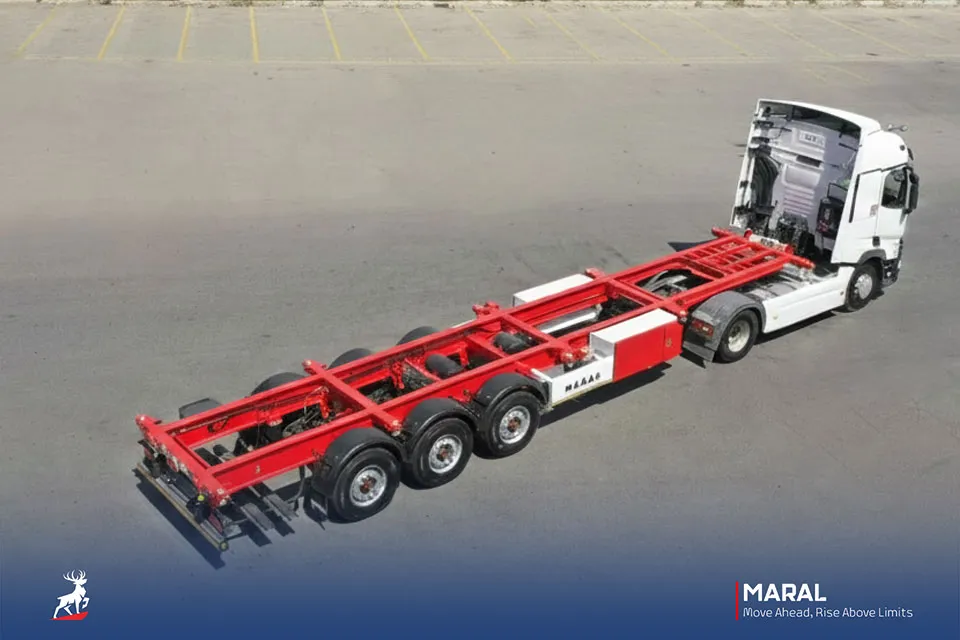 تریلر کانتینر بر 45 فوت سه محور