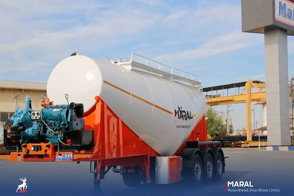 تریلی بونکر حمل سیمان سه محور