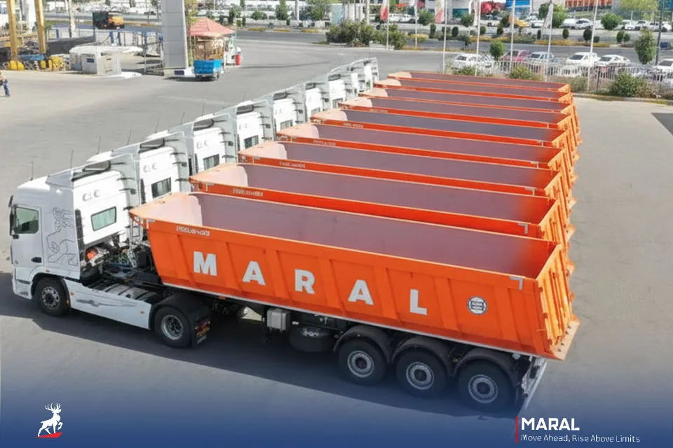 تریلی کمپرسی 34 متر مکعبی سه محور طرح مارال