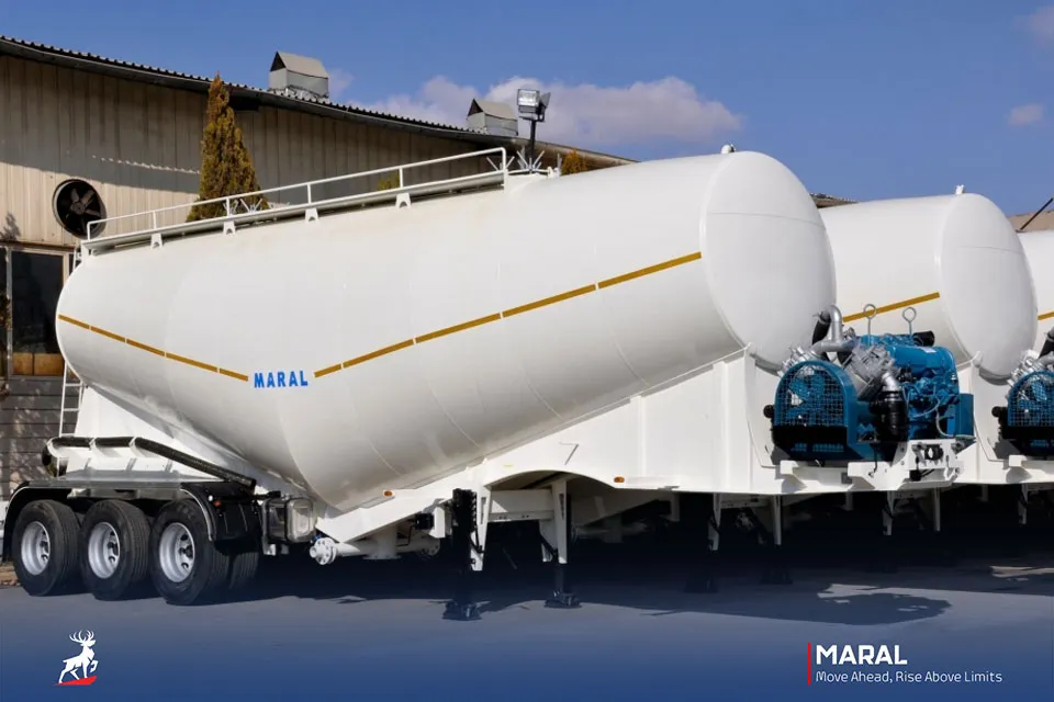 تریلی بونکر حمل سیمان سه محور (جفت لاستیک)