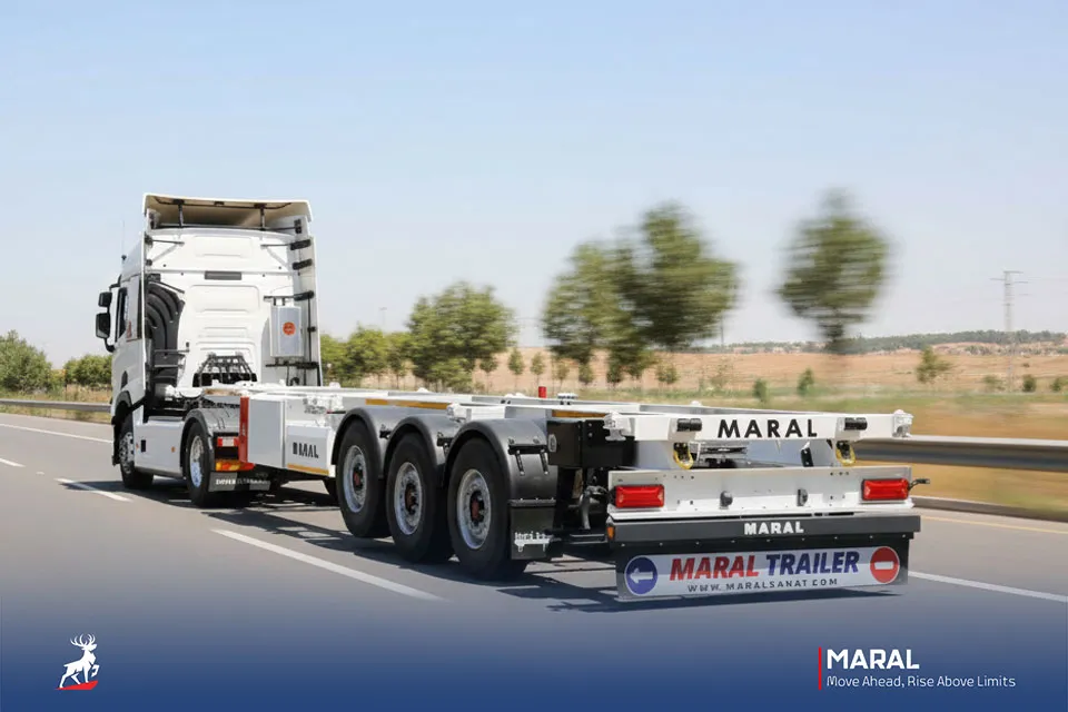 تریلر کانتینر بر 45 فوت سه محور