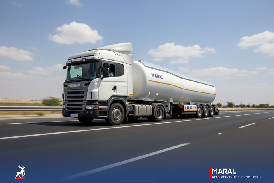 تریلی تانکر ال پی جی سه محور گردن قویی