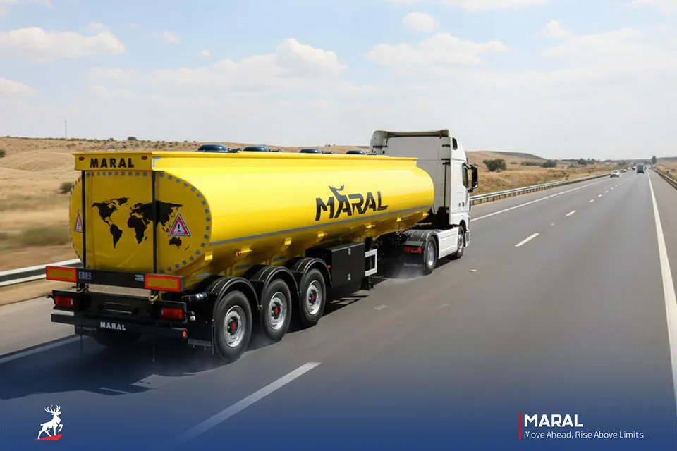 تریلی تانکر حمل سوخت سه محور